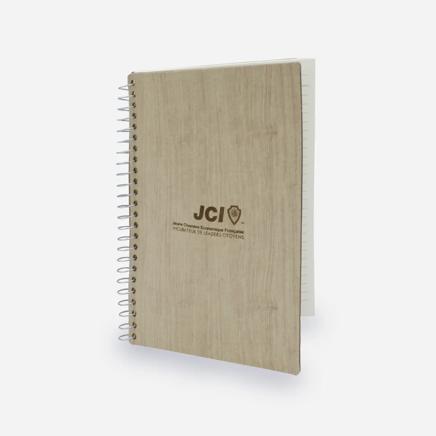 Carnet de note JCI couverture bois (A5)