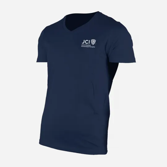 T-shirt col en V JCI personnalisable